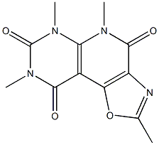 2,5,6,8-tetramethyl-4,5,6,7,8,9-hexahydropyrimido[5',4':5,6]pyrido[3,4-d][1,3]oxazole-4,7,9-trione 结构式