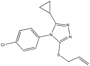 3-(allylthio)-4-(4-chlorophenyl)-5-cyclopropyl-4H-1,2,4-triazole 化学構造式