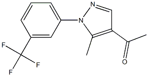 1-{5-methyl-1-[3-(trifluoromethyl)phenyl]-1H-pyrazol-4-yl}ethan-1-one Structure