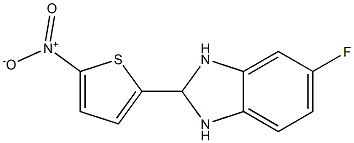 5-fluoro-2-(5-nitro-2-thienyl)-2,3-dihydro-1H-benzo[d]imidazole 结构式