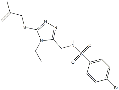  4-bromo-N-({4-ethyl-5-[(2-methyl-2-propenyl)sulfanyl]-4H-1,2,4-triazol-3-yl}methyl)benzenesulfonamide