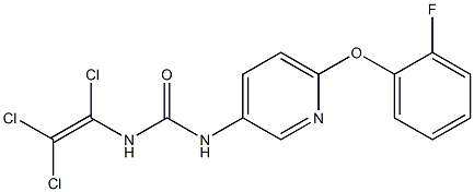 N-[6-(2-fluorophenoxy)-3-pyridyl]-N'-(1,2,2-trichlorovinyl)urea 化学構造式