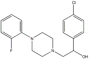 1-(4-chlorophenyl)-2-[4-(2-fluorophenyl)piperazino]-1-ethanol,,结构式