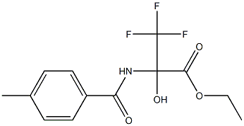 ethyl 3,3,3-trifluoro-2-hydroxy-2-[(4-methylbenzoyl)amino]propanoate Struktur