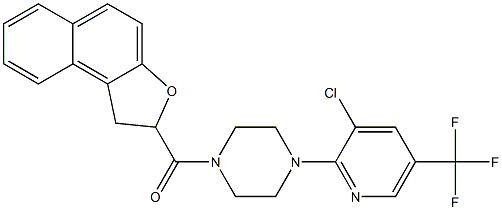 {4-[3-chloro-5-(trifluoromethyl)-2-pyridinyl]piperazino}(1,2-dihydronaphtho[2,1-b]furan-2-yl)methanone,,结构式