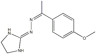 2-{2-[1-(4-methoxyphenyl)ethylidene]hydrazono}imidazolidine,,结构式