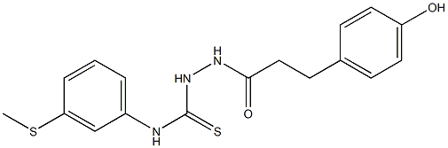 N1-[3-(methylthio)phenyl]-2-[3-(4-hydroxyphenyl)propanoyl]hydrazine-1-carbothioamide Structure