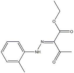 ethyl 2-[2-(2-methylphenyl)hydrazono]-3-oxobutanoate Struktur