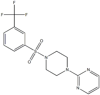 1-pyrimidin-2-yl-4-{[3-(trifluoromethyl)phenyl]sulfonyl}piperazine Structure