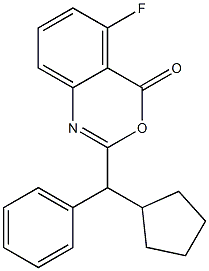 2-[cyclopentyl(phenyl)methyl]-5-fluoro-4H-3,1-benzoxazin-4-one Structure