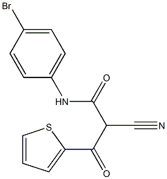 N1-(4-bromophenyl)-2-cyano-3-oxo-3-(2-thienyl)propanamide Structure