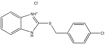 2-[(4-chlorobenzyl)thio]-3H-benzo[d]imidazol-1-ium chloride,,结构式