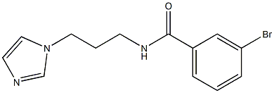 3-bromo-N-[3-(1H-imidazol-1-yl)propyl]benzenecarboxamide,,结构式