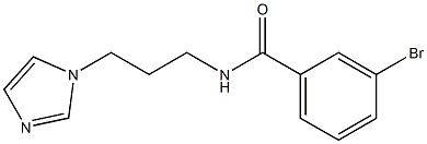 3-bromo-N-[3-(1H-imidazol-1-yl)propyl]benzenecarboxamide 化学構造式