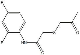 N1-(2,4-difluorophenyl)-2-[(2-oxopropyl)thio]acetamide 结构式