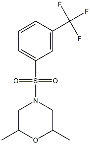 2,6-dimethyl-4-{[3-(trifluoromethyl)phenyl]sulfonyl}morpholine Structure