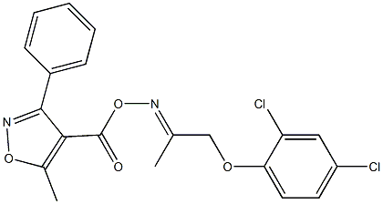 4-[({[2-(2,4-dichlorophenoxy)-1-methylethylidene]amino}oxy)carbonyl]-5-methyl-3-phenylisoxazole Struktur
