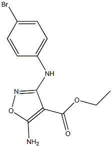 ethyl 5-amino-3-(4-bromoanilino)isoxazole-4-carboxylate,,结构式