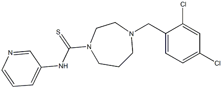 N1-(3-pyridyl)-4-(2,4-dichlorobenzyl)-1,4-diazepane-1-carbothioamide 化学構造式