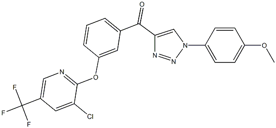 (3-{[3-chloro-5-(trifluoromethyl)-2-pyridinyl]oxy}phenyl)[1-(4-methoxyphenyl)-1H-1,2,3-triazol-4-yl]methanone