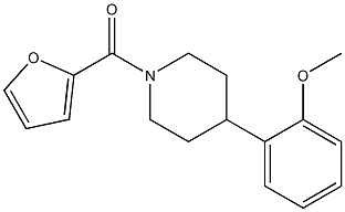 2-furyl[4-(2-methoxyphenyl)piperidino]methanone 化学構造式