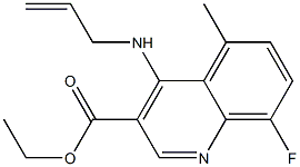 ethyl 4-(allylamino)-8-fluoro-5-methyl-3-quinolinecarboxylate Structure