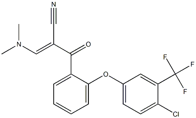 (E)-2-{2-[4-chloro-3-(trifluoromethyl)phenoxy]benzoyl}-3-(dimethylamino)-2-propenenitrile|