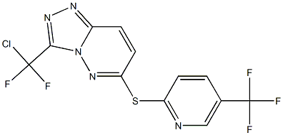3-[chloro(difluoro)methyl][1,2,4]triazolo[4,3-b]pyridazin-6-yl 5-(trifluoromethyl)-2-pyridinyl sulfide Struktur