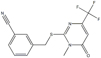 3-({[1-methyl-6-oxo-4-(trifluoromethyl)-1,6-dihydro-2-pyrimidinyl]sulfanyl}methyl)benzenecarbonitrile