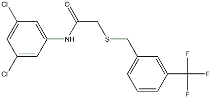 N1-(3,5-dichlorophenyl)-2-{[3-(trifluoromethyl)benzyl]thio}acetamide Structure