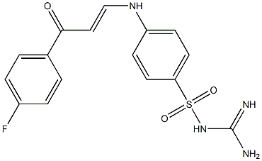 {[amino(imino)methyl]amino}(4-{[(E)-3-(4-fluorophenyl)-3-oxo-1-propenyl]amino}phenyl)dioxo-lambda~6~-sulfane