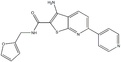 3-amino-N-(2-furylmethyl)-6-(4-pyridinyl)thieno[2,3-b]pyridine-2-carboxamide Structure