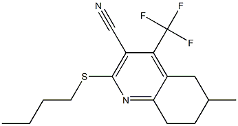 2-(butylsulfanyl)-6-methyl-4-(trifluoromethyl)-5,6,7,8-tetrahydro-3-quinolinecarbonitrile