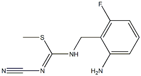 1-amino-2-({[(cyanoimino)(methylthio)methyl]amino}methyl)-3-fluorobenzene 结构式