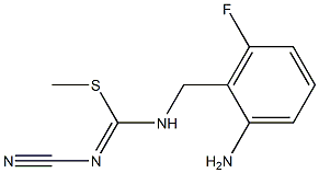 1-amino-2-({[(cyanoimino)(methylthio)methyl]amino}methyl)-3-fluorobenzene,,结构式