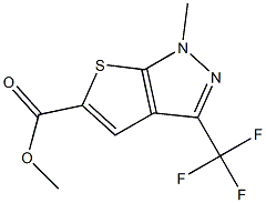 methyl 1-methyl-3-(trifluoromethyl)-1H-thieno[2,3-c]pyrazole-5-carboxylate Structure