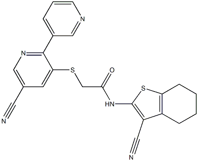 2-[(5-cyano-2,3'-bipyridin-6-yl)thio]-N-(3-cyano-4,5,6,7-tetrahydro-1-benzothiophen-2-yl)acetamide