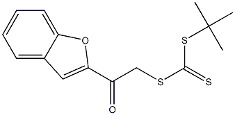 2-benzo[b]furan-2-yl-2-oxoethyl (tert-butylthio)methanedithioate,,结构式
