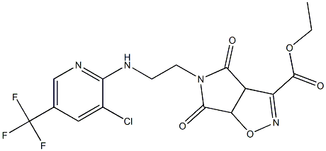 ethyl 5-(2-{[3-chloro-5-(trifluoromethyl)-2-pyridinyl]amino}ethyl)-4,6-dioxo-4,5,6,6a-tetrahydro-3aH-pyrrolo[3,4-d]isoxazole-3-carboxylate