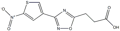 3-[3-(5-nitro-3-thienyl)-1,2,4-oxadiazol-5-yl]propanoic acid,,结构式