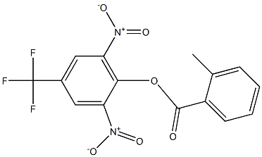2,6-dinitro-4-(trifluoromethyl)phenyl 2-methylbenzoate 化学構造式