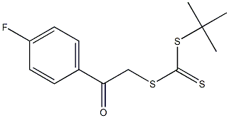 tert-butyl {[2-(4-fluorophenyl)-2-oxoethyl]thio}methanedithioate Structure