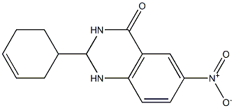 2-cyclohex-3-enyl-6-nitro-1,2,3,4-tetrahydroquinazolin-4-one Struktur