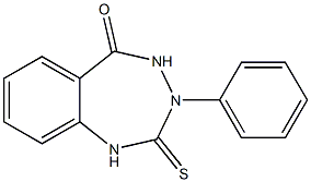 3-phenyl-2-thioxo-2,3,4,5-tetrahydro-1H-1,3,4-benzotriazepin-5-one Struktur
