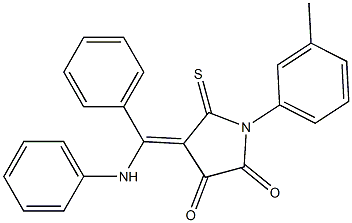 4-[anilino(phenyl)methylidene]-1-(3-methylphenyl)-5-thioxopyrrolidine-2,3-dione Structure