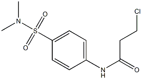 3-chloro-N-{4-[(dimethylamino)sulfonyl]phenyl}propanamide,,结构式