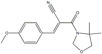 (E)-2-[(4,4-dimethyl-1,3-oxazolan-3-yl)carbonyl]-3-(4-methoxyphenyl)-2-propenenitrile|