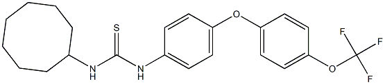 N-cyclooctyl-N'-{4-[4-(trifluoromethoxy)phenoxy]phenyl}thiourea Struktur