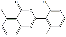 2-(2-chloro-6-fluorophenyl)-5-fluoro-4H-3,1-benzoxazin-4-one Struktur