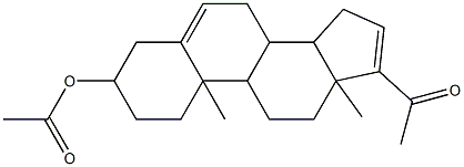 17-acetyl-10,13-dimethyl-2,3,4,7,8,9,10,11,12,13,14,15-dodecahydro-1H-cyclopenta[a]phenanthren-3-yl acetate 化学構造式